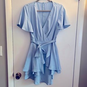 Women’s light blue cocktail dress.  Size Large.  Amazon.  Never been worn.